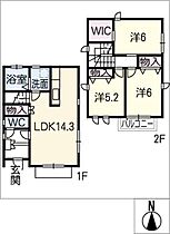 岐阜北一色戸建賃貸Ａ  ｜ 岐阜県岐阜市北一色7丁目（賃貸一戸建3LDK・2階・78.66㎡） その2