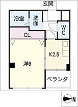 Ｓａｌｕｔｅ  ｜ 岐阜県岐阜市北島7丁目（賃貸マンション1K・1階・25.20㎡） その2