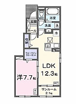 ＤＩＣＥ－ＫII（ダイスケーII） 101 ｜ 岐阜県岐阜市粟野西5丁目746番地（賃貸アパート1LDK・1階・50.14㎡） その2