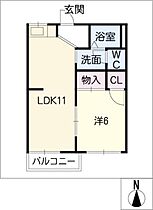 ＣＡＳＡ　ＮＡＧＡＴＡ　Ａ棟  ｜ 岐阜県岐阜市西中島3丁目（賃貸アパート1LDK・2階・38.83㎡） その2