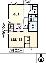 フルール折立  ｜ 岐阜県岐阜市折立（賃貸アパート1LDK・1階・45.29㎡） その2