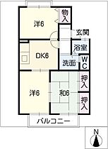 オークレール　3  ｜ 岐阜県大垣市赤坂町（賃貸アパート3DK・2階・53.00㎡） その2