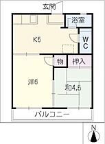 コーポ北屋敷I  ｜ 岐阜県大垣市林町7丁目（賃貸アパート2K・2階・34.00㎡） その2