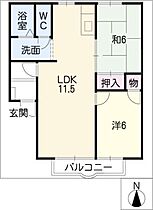 ジュネス　Ｂ棟  ｜ 岐阜県大垣市世安町3丁目（賃貸アパート2LDK・2階・51.00㎡） その2