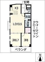 Ｌａ　Ｔ？ｒｒｅ  ｜ 岐阜県大垣市鶴見町（賃貸マンション2LDK・4階・66.30㎡） その2