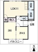 コート竹見ケ丘  ｜ 岐阜県各務原市那加東亜町（賃貸アパート2LDK・2階・45.49㎡） その2