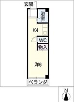 サンガーデン西部  ｜ 岐阜県各務原市那加前洞新町3丁目（賃貸マンション1K・4階・24.30㎡） その2