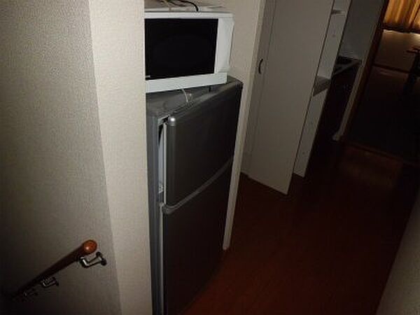 画像13:冷蔵庫と電子レンジ。