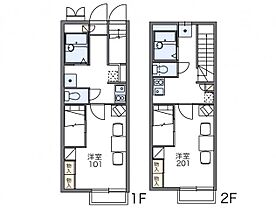 レオパレスクレール田島 107 ｜ 岐阜県美濃加茂市田島町2丁目10-5（賃貸アパート1K・1階・23.74㎡） その2