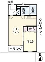 ＥＬ・Ｓａｍ  ｜ 岐阜県美濃加茂市蜂屋町上蜂屋（賃貸マンション1LDK・1階・40.89㎡） その2