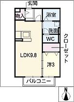 villa yamate　C 112 ｜ 岐阜県美濃加茂市山手町2丁目55（賃貸アパート1LDK・1階・33.61㎡） その2