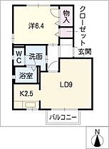 フレアールＫＵＺＵＲＹＵ　Ａ棟  ｜ 岐阜県可児市川合（賃貸アパート1LDK・1階・42.72㎡） その2