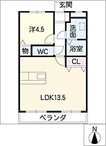 ヴェルファーレ可児  ｜ 岐阜県可児市土田（賃貸マンション1LDK・4階・45.92㎡） その2