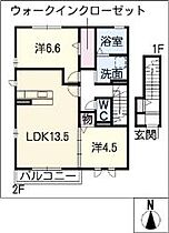 リコ　プロスペラーレ　A 202 ｜ 岐阜県可児市矢戸669-13（賃貸アパート2LDK・2階・63.63㎡） その2