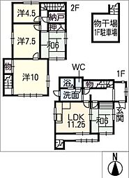 長坂7丁目貸家 2階5LDKの間取り