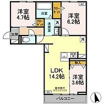 ビアン　トゥール 201 ｜ 岐阜県美濃加茂市山手町3丁目94番地1（賃貸アパート3LDK・2階・62.93㎡） その2