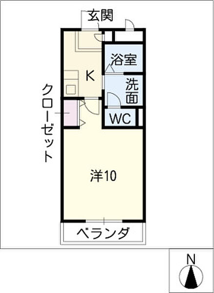 フローラ・阪野 203｜愛知県名古屋市緑区篭山2丁目(賃貸マンション1K・2階・30.78㎡)の写真 その2