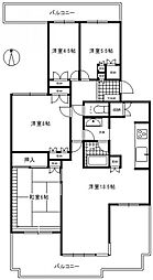リヴァージュ高林 4LDKの間取図画像