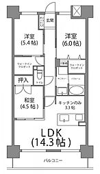 アルファスマート野田 3LDKの間取図画像