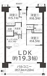 ポレスター中仙道テラス 3LDKの間取図画像