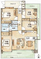 グランディアソラーレ博多の杜 4LDKの間取図画像