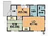 間取り：緑区定納山　築7年の1LDK 平屋住宅　土地：139.67？、建物55.48？　2699万円　