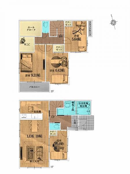 間取りを拡大表示