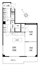 エクセレンス久米川 2LDKの間取図画像