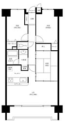 ダイアパレス駅西本町 3LDKの間取図画像