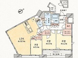 センターマークスタワー 3SLDKの間取図画像