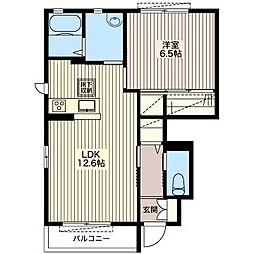 メゾンローズ 1LDKの間取図画像