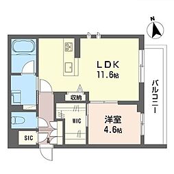 ShamaisonA 1LDKの間取図画像