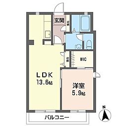 グリーンフォート 1LDKの間取図画像
