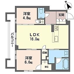 レガリータ 2LDKの間取図画像