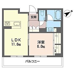 レガリータ II 1LDKの間取図画像