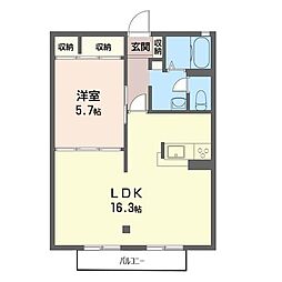 ステラ 1LDKの間取図画像
