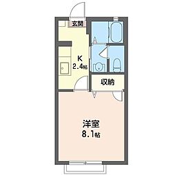 ヴィーナスポート 1Kの間取図画像