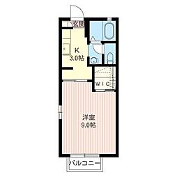 メゾン・フローラ 1Kの間取図画像