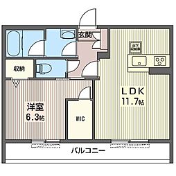 シャンブル2 1LDKの間取図画像