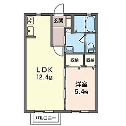 アークコート下大島3 1LDKの間取図画像