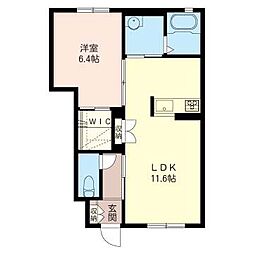 フォルツェ・ラフィーノB 1LDKの間取図画像