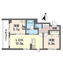 ShaMaisonStage中野方南町 2LDKの間取図画像