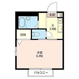 モンターニュパレス 1Kの間取図画像