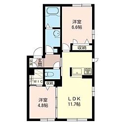コンフォートガーデン 2LDKの間取図画像