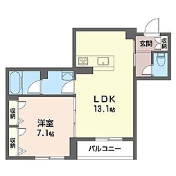 ClairSaison 1LDKの間取図画像
