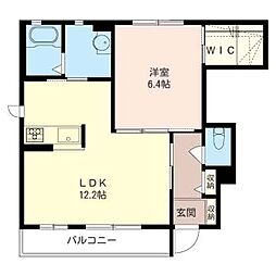 DorfSecond 1LDKの間取図画像