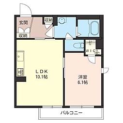 Sereno双葉 1LDKの間取図画像