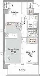 ラセレッソ練馬春日町 2LDKの間取図画像