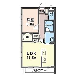 ステーラ八雲 1LDKの間取図画像