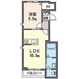 ソレイユ池袋 1LDKの間取図画像